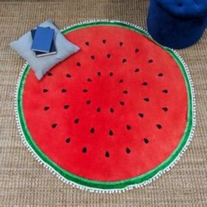 Round Printed Throw 56" Blanket, Watermelon